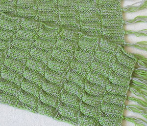 Двусторонний узор спицами для шарфа (описание)