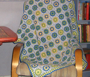 Детский плед «Солнечные зайчики» (крючком)