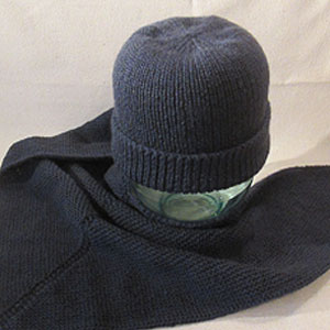 Зимняя тёплая шапка-чулок спицами Real - Мастер Класс