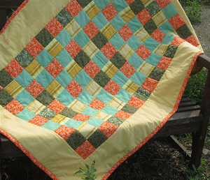 Детское лоскутное одеяло «Одуванчики»